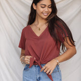 Kahala Top in Carmine