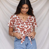 Kahala Top in Roses