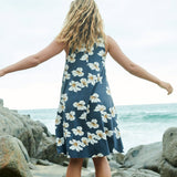 Valentine Dress in Navy Breeze