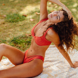 Ayla Top in Spicy Coral