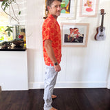 Kapahulu Men's Aloha Shirt in Kokiʻo Coral