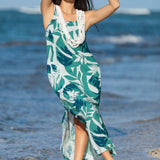Bondi Maxi Dress in Monstera Jungle