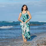 Bondi Maxi Dress in Monstera Jungle