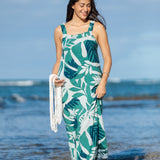 Bondi Maxi Dress in Monstera Jungle