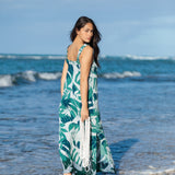 Bondi Maxi Dress in Monstera Jungle