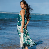 Bondi Maxi Dress in Monstera Jungle