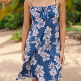 Cairo Dress in Petals Indigo