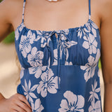 Cairo Dress in Petals Indigo