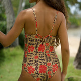 Carolina One Piece in Vintage Red Hot