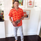 Kapahulu Men's Aloha Shirt in Kokiʻo Coral