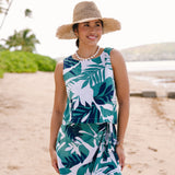 Ecru Top in Monstera Jungle