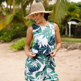 Ecru Top in Monstera Jungle