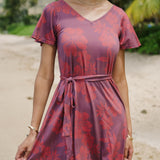 Elodie Dress in Petals Plum