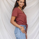 Kahala Top in Carmine