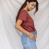 Kahala Top in Carmine