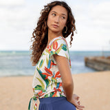 Kahala Top in Paradise White