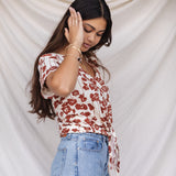 Kahala Top in Roses