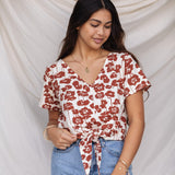 Kahala Top in Roses