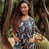 Kahuku Romper in Poinciana