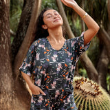 Kahuku Romper in Poinciana