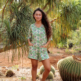 Kahuku Romper in White Lotus