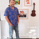 Kapahulu Men's Shirt in Azul Maui