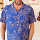 Kapahulu Men's Shirt in Azul Maui