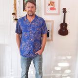 Kapahulu Men's Shirt in Azul Maui