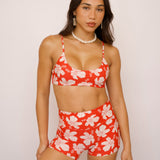 Leni Swim Short in Koki'o Flame