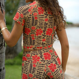Leni Swim Short in Vintage Red Hot