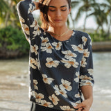 Olivia Top in Navy Breeze