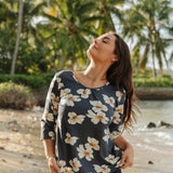 Olivia Top in Navy Breeze
