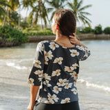 Olivia Top in Navy Breeze