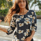 Olivia Top in Navy Breeze