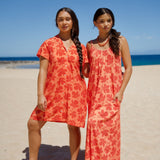 Olomana Dress in Kokiʻo Coral