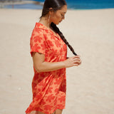 Olomana Dress in Kokiʻo Coral