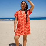 Olomana Dress in Kokiʻo Coral