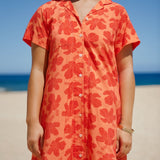 Olomana Dress in Kokiʻo Coral