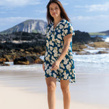 Olomana Dress in Gardenia Midnight