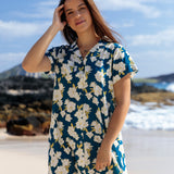 Olomana Dress in Gardenia Midnight