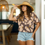 Solana Top in Gardenia Cinnamon