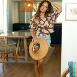 Solana Top in Gardenia Cinnamon