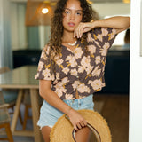 Solana Top in Gardenia Cinnamon