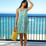 Valentine Dress in Vintage Cyan