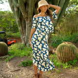 Hanalei Top in Gardenia Midnight