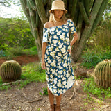 Hanalei Top in Gardenia Midnight