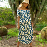 Hanalei Top in Gardenia Midnight