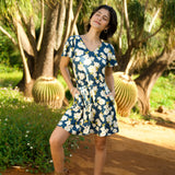 Elodie Dress in Gardenia Midnight