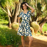 Elodie Dress in Gardenia Midnight