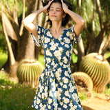 Elodie Dress in Gardenia Midnight